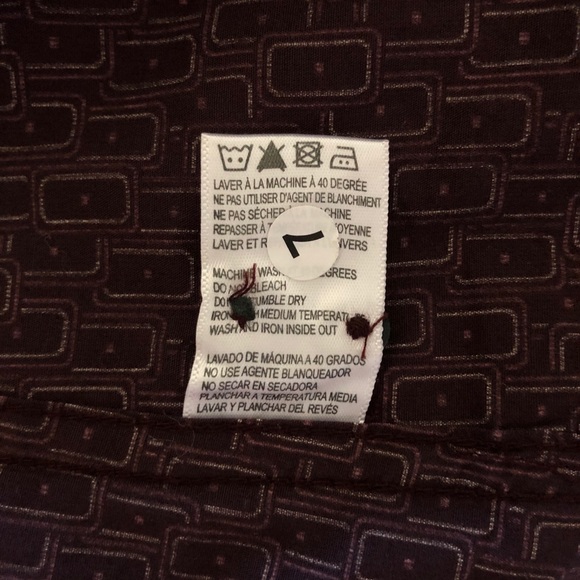Noize Amstrdm Brown/Mauve Geo Dress Shirt M - Picture 12 of 13